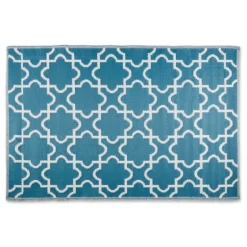 Blue Moroccan Trellis Outdoor Area Rug, 4X6-Kirkland's Home Cheap