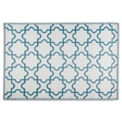 Blue Moroccan Trellis Outdoor Area Rug, 4X6-Kirkland's Home Cheap