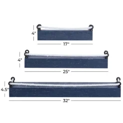 Blue Nautical 3-Pc. Wood Shelves-Kirkland's Home New