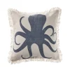 Blue Octopus Accent Pillow With Fringe-Kirkland's Home Discount