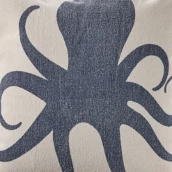 Blue Octopus Accent Pillow With Fringe-Kirkland's Home Discount