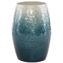 Blue Ombre Mosaic Capiz Shell Drum End Table-Kirkland's Home Hot