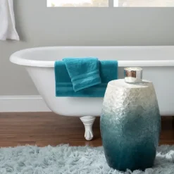 Blue Ombre Mosaic Capiz Shell Drum End Table-Kirkland's Home Hot