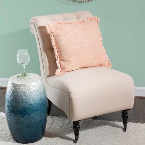 Blue Ombre Mosaic Capiz Shell Drum End Table-Kirkland's Home Hot