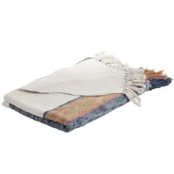 Blue Orange White Stripe Throw Blanket-Kirkland's Home Store