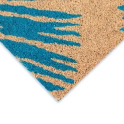 Blue Palm Fronds Welcome Coir Doormat-Kirkland's Home Best