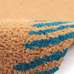 Blue Palm Fronds Welcome Coir Doormat-Kirkland's Home Best