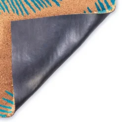 Blue Palm Fronds Welcome Coir Doormat-Kirkland's Home Best
