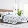 Blue Patchwork Reversible 3-Pc. Queen Quilt Set-Kirkland's Home Store
