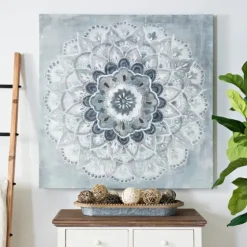 Blue Paulo Sunburst Canvas Art Print-Kirkland's Home Discount