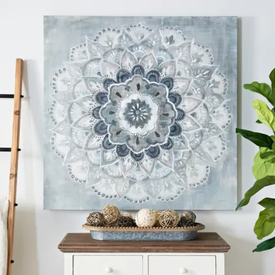 Blue Paulo Sunburst Canvas Art Print-Kirkland's Home Discount