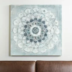 Blue Paulo Sunburst Canvas Art Print-Kirkland's Home Discount
