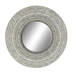 Blue Pear Mussel Shell Frame Coastal Wall Mirror-Kirkland's Home Shop