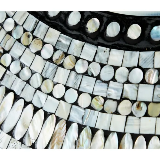 Blue Pear Mussel Shell Frame Coastal Wall Mirror-Kirkland's Home Shop