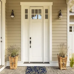 Blue Peonies Coir Doormat-Kirkland's Home Sale