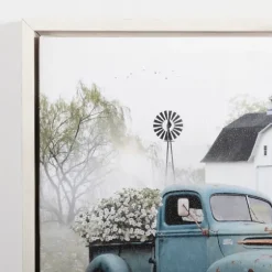 Blue Pickup Truck And Barn Canvas Art Print-Kirkland's Home Outlet