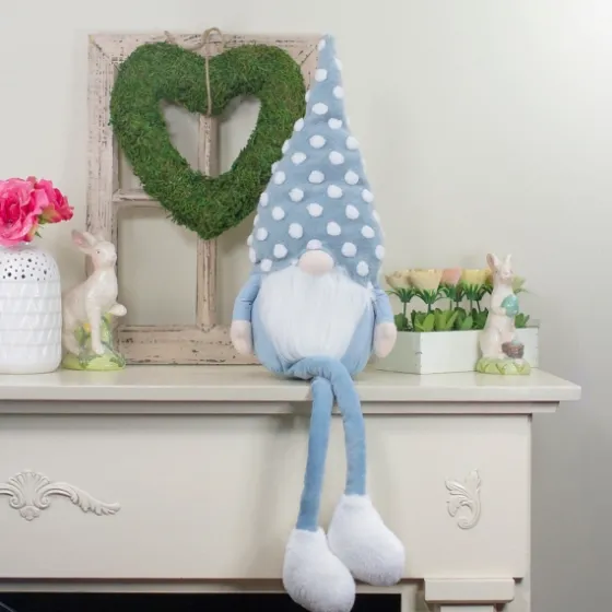 Blue Polka Dotted Gnome Shelf Sitter-Kirkland's Home Cheap