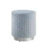 Blue Quilted Honeycomb Ottoman-Kirkland's Home Hot