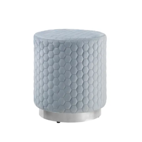 Blue Quilted Honeycomb Ottoman-Kirkland's Home Hot
