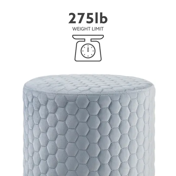 Blue Quilted Honeycomb Ottoman-Kirkland's Home Hot