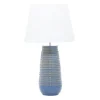 Blue Ribbed Stoneware Table Lamp-Kirkland's Home Cheap