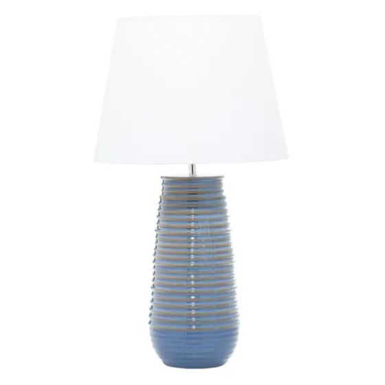 Blue Ribbed Stoneware Table Lamp-Kirkland's Home Cheap