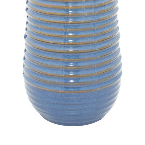 Blue Ribbed Stoneware Table Lamp-Kirkland's Home Cheap