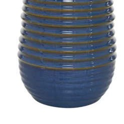 Blue Ribbed Stoneware Table Lamp-Kirkland's Home Cheap