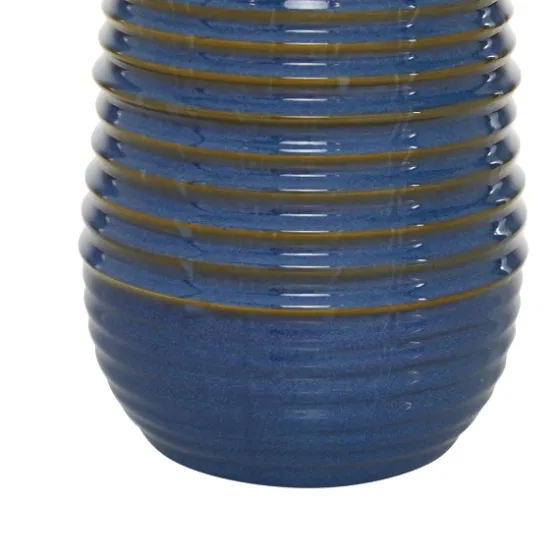Blue Ribbed Stoneware Table Lamp-Kirkland's Home Cheap