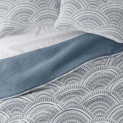 Blue Scalloped Reversible 2-Pc. Twin Quilt Set-Kirkland's Home Online