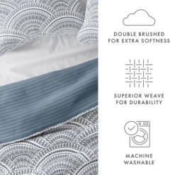 Blue Scalloped Reversible 2-Pc. Twin Quilt Set-Kirkland's Home Online