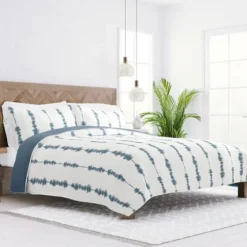 Blue Shibori Reversible 3-Pc. King Quilt Set-Kirkland's Home Online
