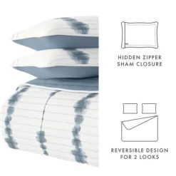 Blue Shibori Reversible 3-Pc. Queen Quilt Set-Kirkland's Home Online