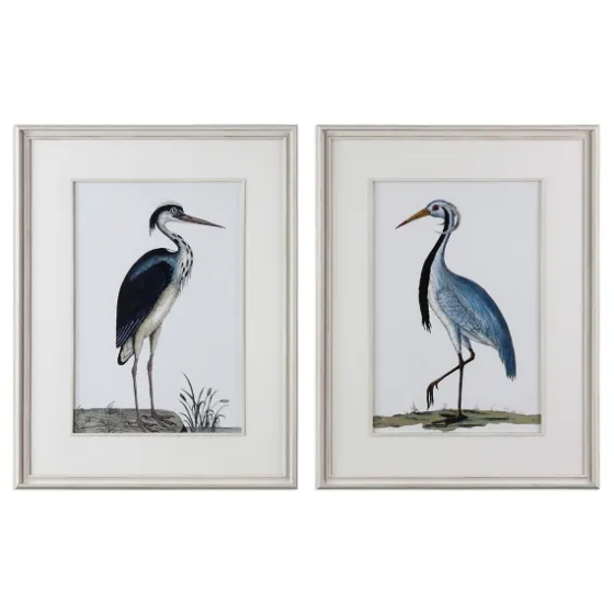 Blue Shore Birds Framed Art Prints, Set Of 2-Kirkland's Home Hot