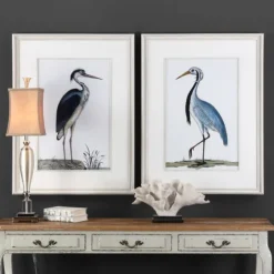 Blue Shore Birds Framed Art Prints, Set Of 2-Kirkland's Home Hot