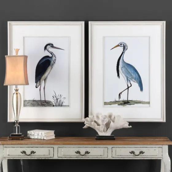 Blue Shore Birds Framed Art Prints, Set Of 2-Kirkland's Home Hot