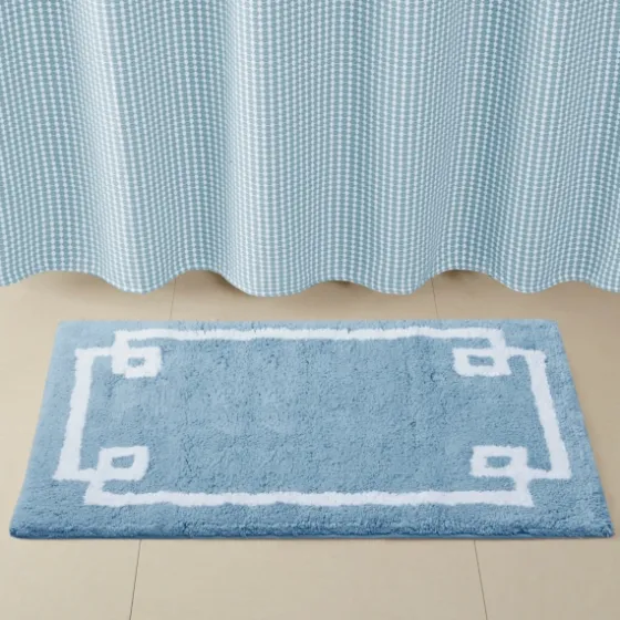 Blue Simple Trim Cotton Tufted Bath Mat, 30 In.-Kirkland's Home Best