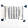 Blue Stitching Stripes Lumbar Pillow-Kirkland's Home Outlet