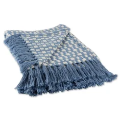 Blue Stonewash Urban Check Throw-Kirkland's Home Shop