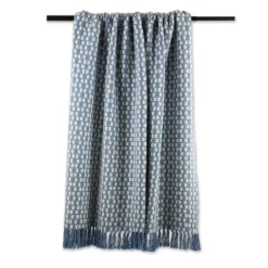 Blue Stonewash Urban Check Throw-Kirkland's Home Shop