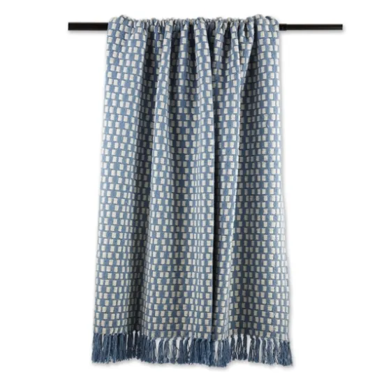 Blue Stonewash Urban Check Throw-Kirkland's Home Shop