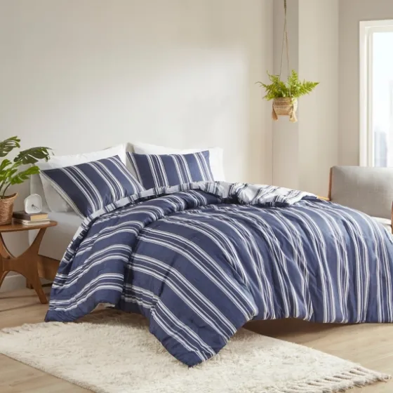 Blue Stripe Jackson 3-Pc. Full/Queen Comforter Set-Kirkland's Home Online