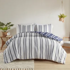 Blue Stripe Jackson 3-Pc. King Comforter Set-Kirkland's Home Best Sale