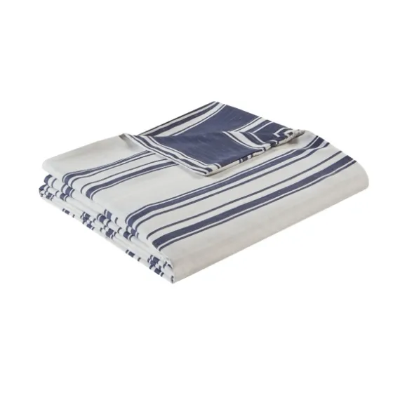 Blue Stripe Reversible 3-Pc. Queen Duvet Cover Set-Kirkland's Home Discount