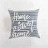 Blue Striped Home Sweet Home Throw Pillow-Kirkland's Home Flash Sale