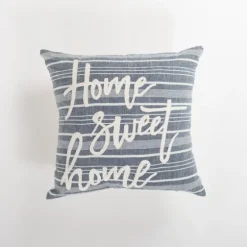 Blue Striped Home Sweet Home Throw Pillow-Kirkland's Home Flash Sale