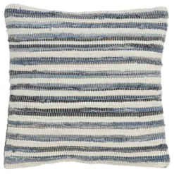 Blue Striped Textured Denim Pillow-Kirkland's Home Discount