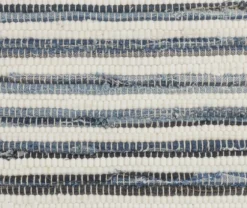 Blue Striped Textured Denim Pillow-Kirkland's Home Discount