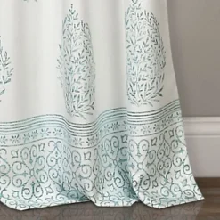 Blue Teardrop Leaves Curtain Panel Set, 84 In.-Kirkland's Home Best