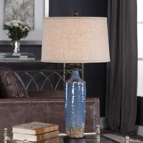 Blue Textured Ceramic Table Lamp-Kirkland's Home Cheap